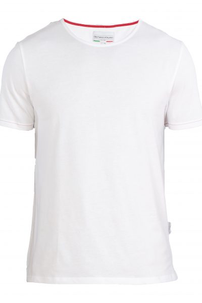 Puristisches T-Shirt in weiß
